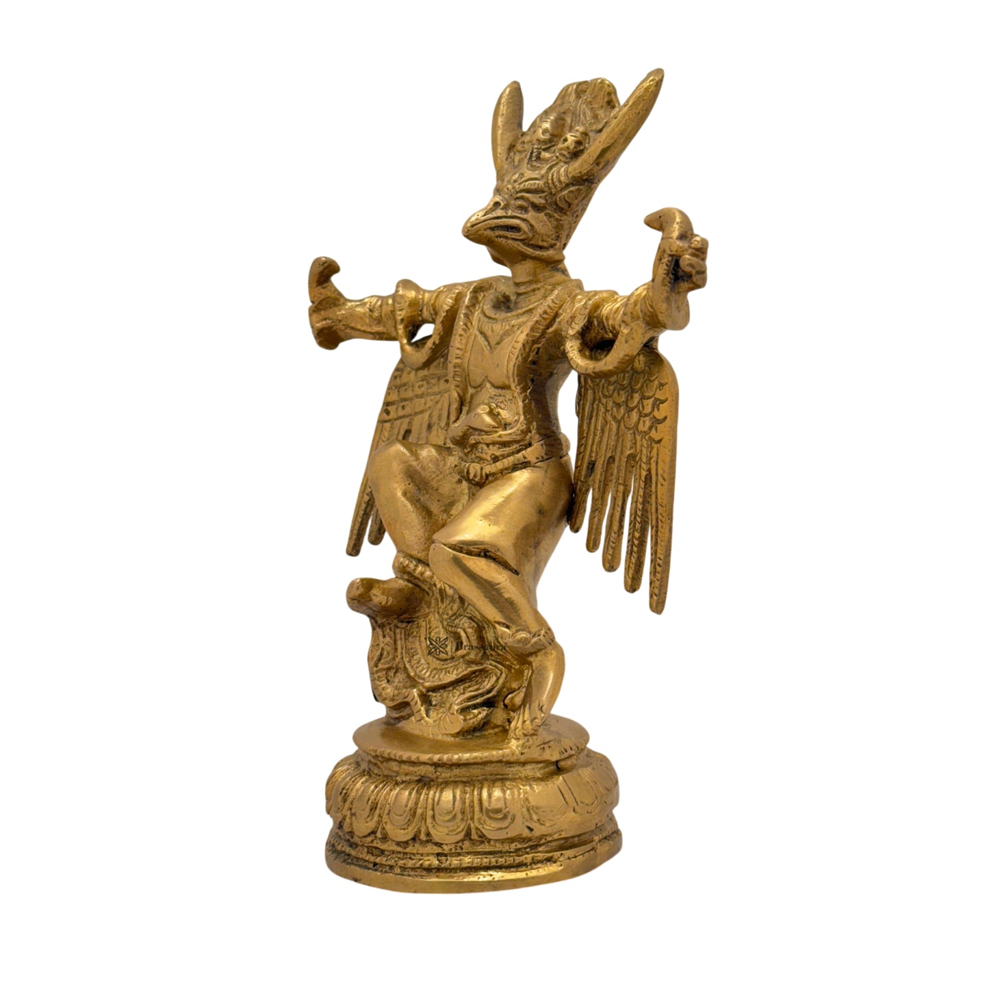 Brass Garuda Dev for Home and Decor Weight 1.4 Kg Height 10 cm