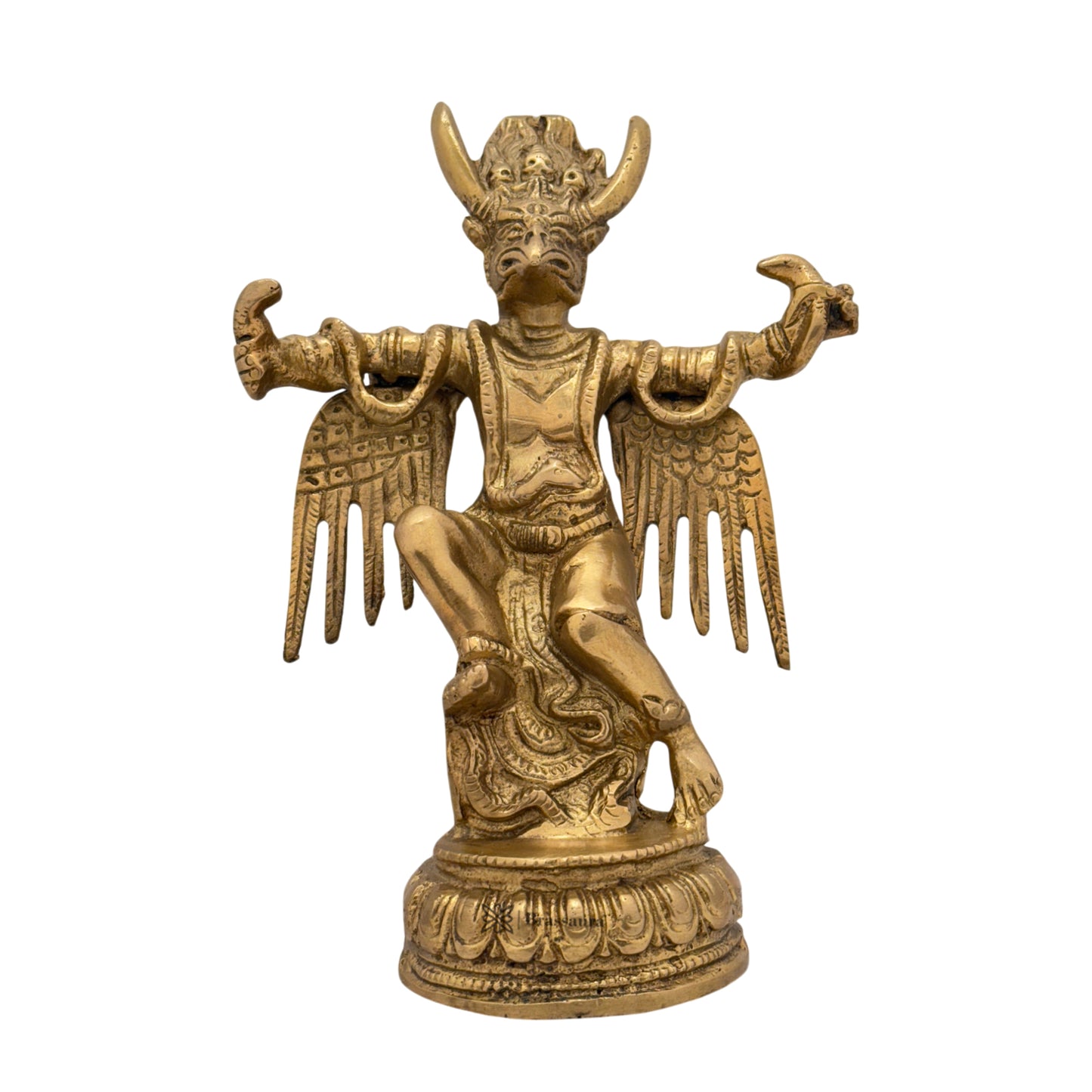 Brass Garuda Dev for Home and Decor Weight 1.4 Kg Height 10 cm