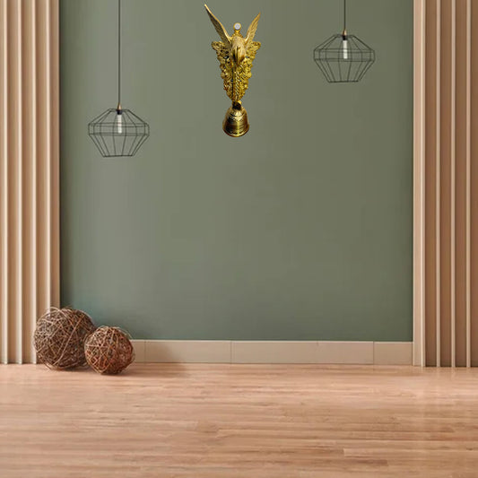Brass Parrot with Bell for Home and Decor Weight 1.5 Kg Height 28 cm