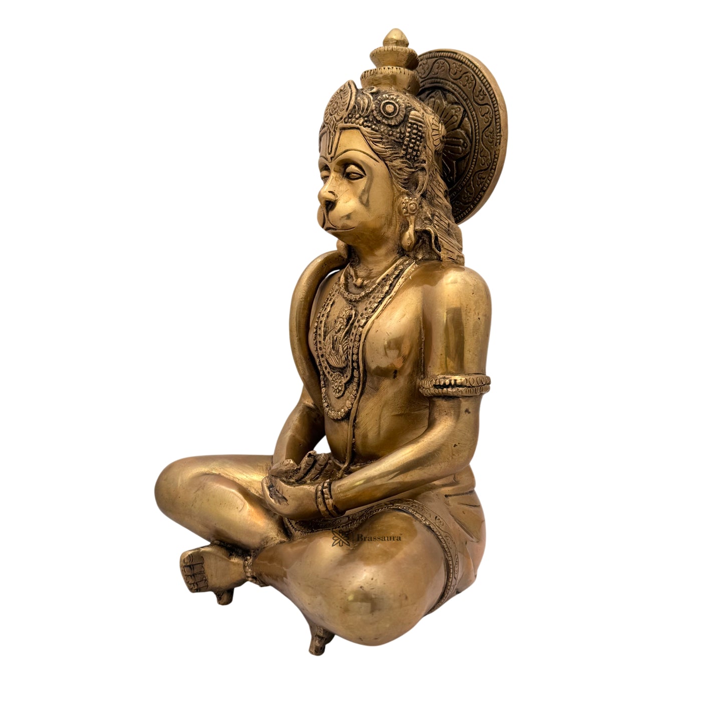 Brass Sankat Mochan Hanuman Bhagwan Idol for Home and Decor Height 30 cm Weight 4.8 kg