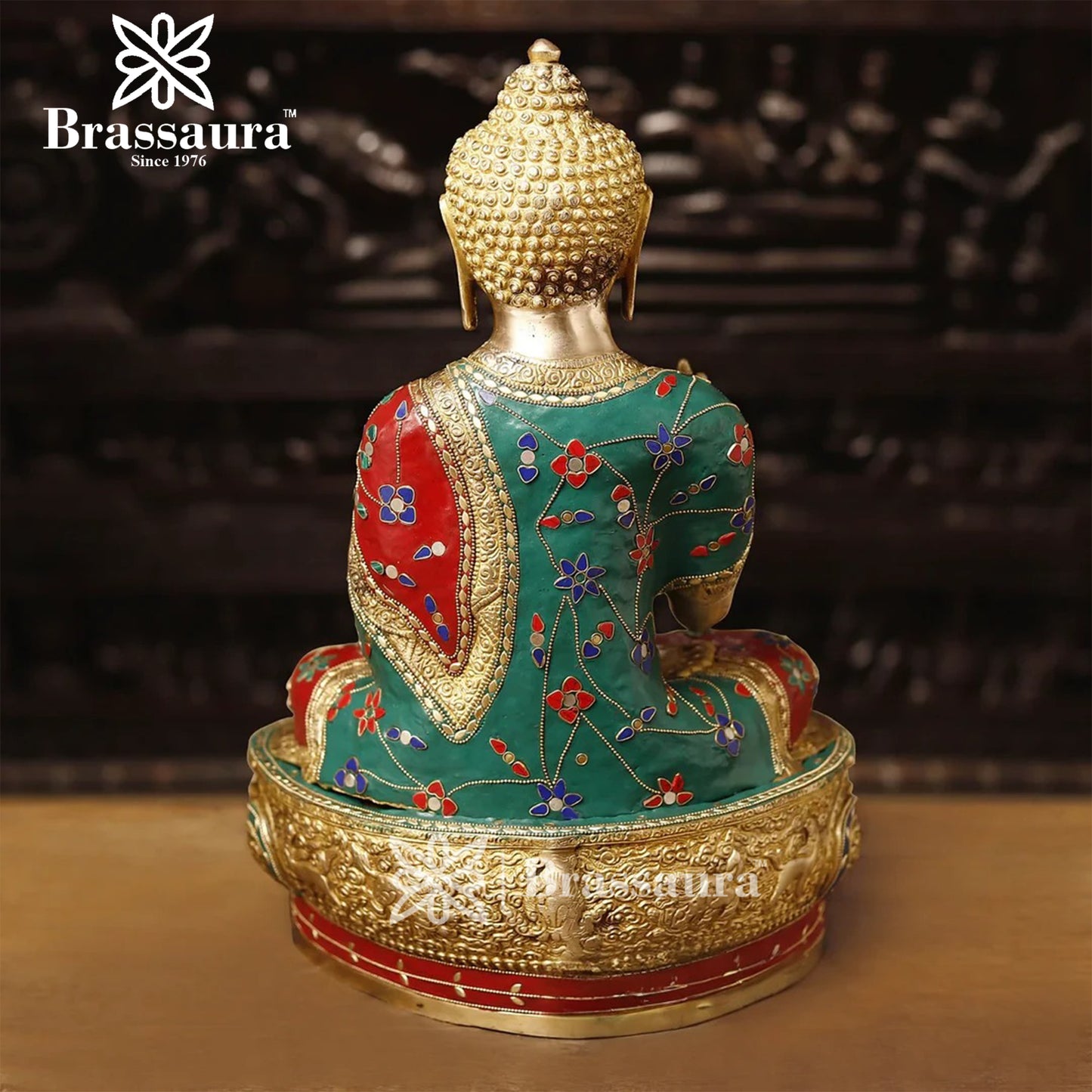 Brass Buddha For Home And Décor And Gift Items Weight 18.84 kg Height 20.5 Inch