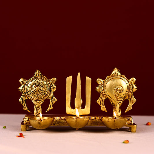 BRONZE SANKHA CHAKRA NAMAH DIYA