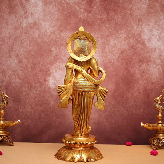बड़ी पीतल की राधा कृष्ण मूर्ति 27 इंच