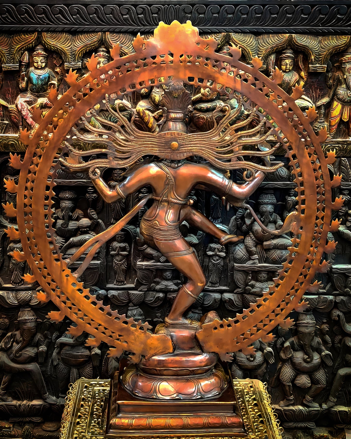 Brassaura™ Large Handcrafted Superfine Brass Nataraja Statue | Height 36 Inches & Weight 36 Kgs | Temple & Home Décor