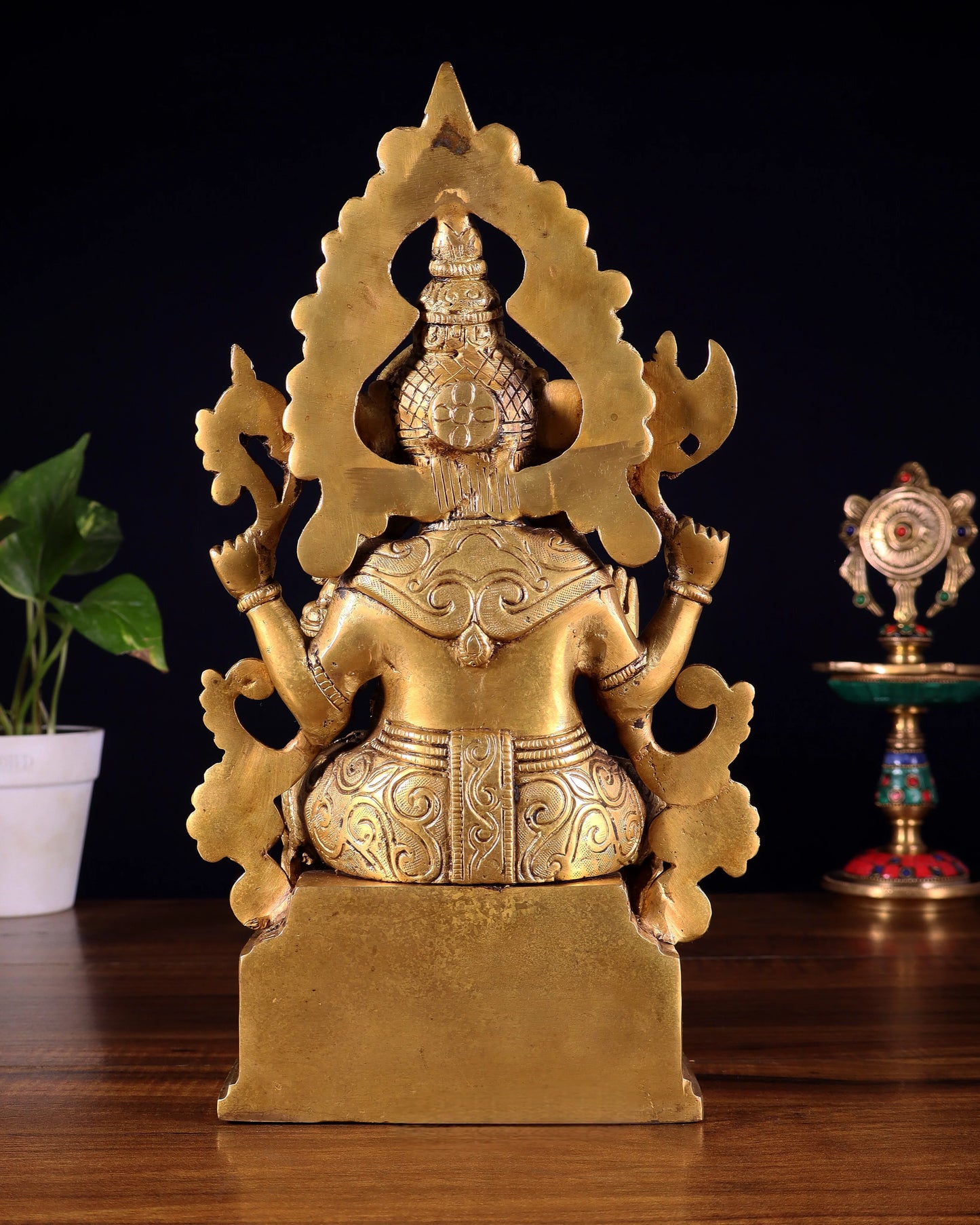 Brassaura™ Brass Lord Ganesha Statue | Height 12 Inches & Weight 5.5 Kgs