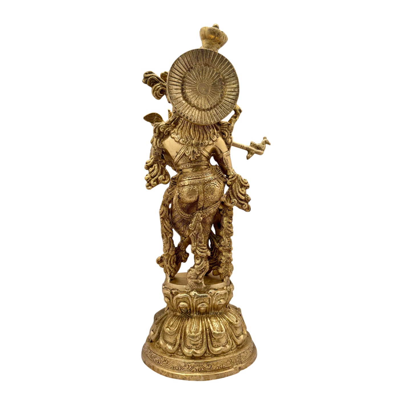 Brass Krishna with Flute Murti for Home and Decor Height 41 cm Weight 4.5 Kg
