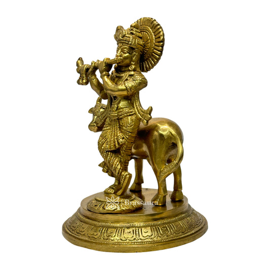 Brass Krishna Murti for Home and Decor Height 20 cm Weight 2 Kg