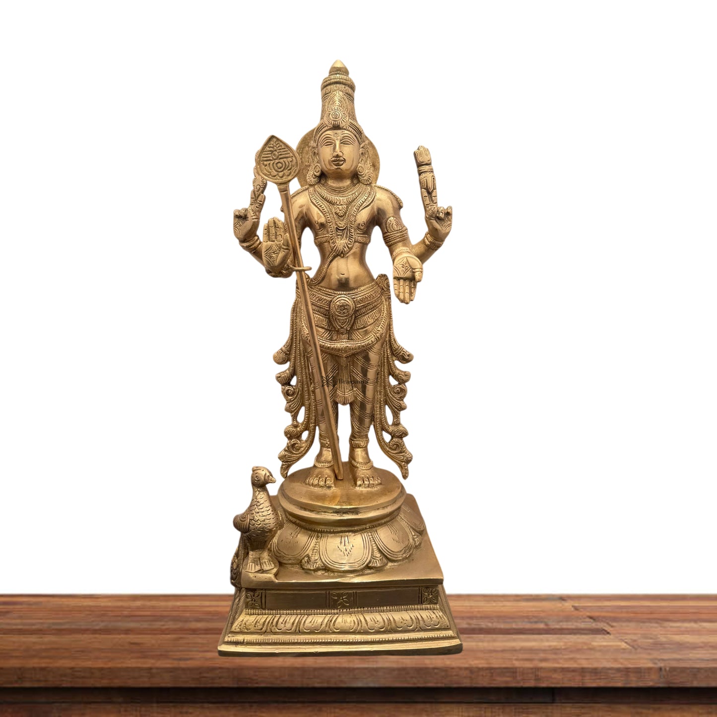 Brass Golden Kartik Murti for Home and Decor Show Piece Height 33 cm Weight 4.4 Kg