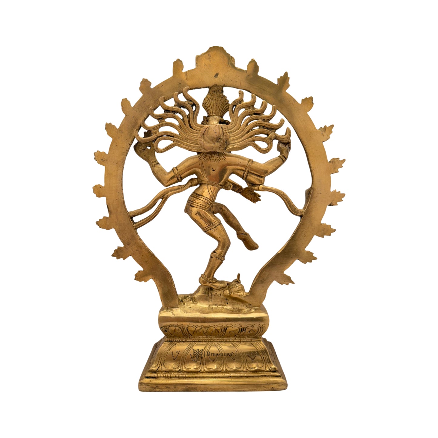 Brass Golden Finish Dancing Natraj God Idols for Home and Decor Height 36 cm Weight 3.3 Kg