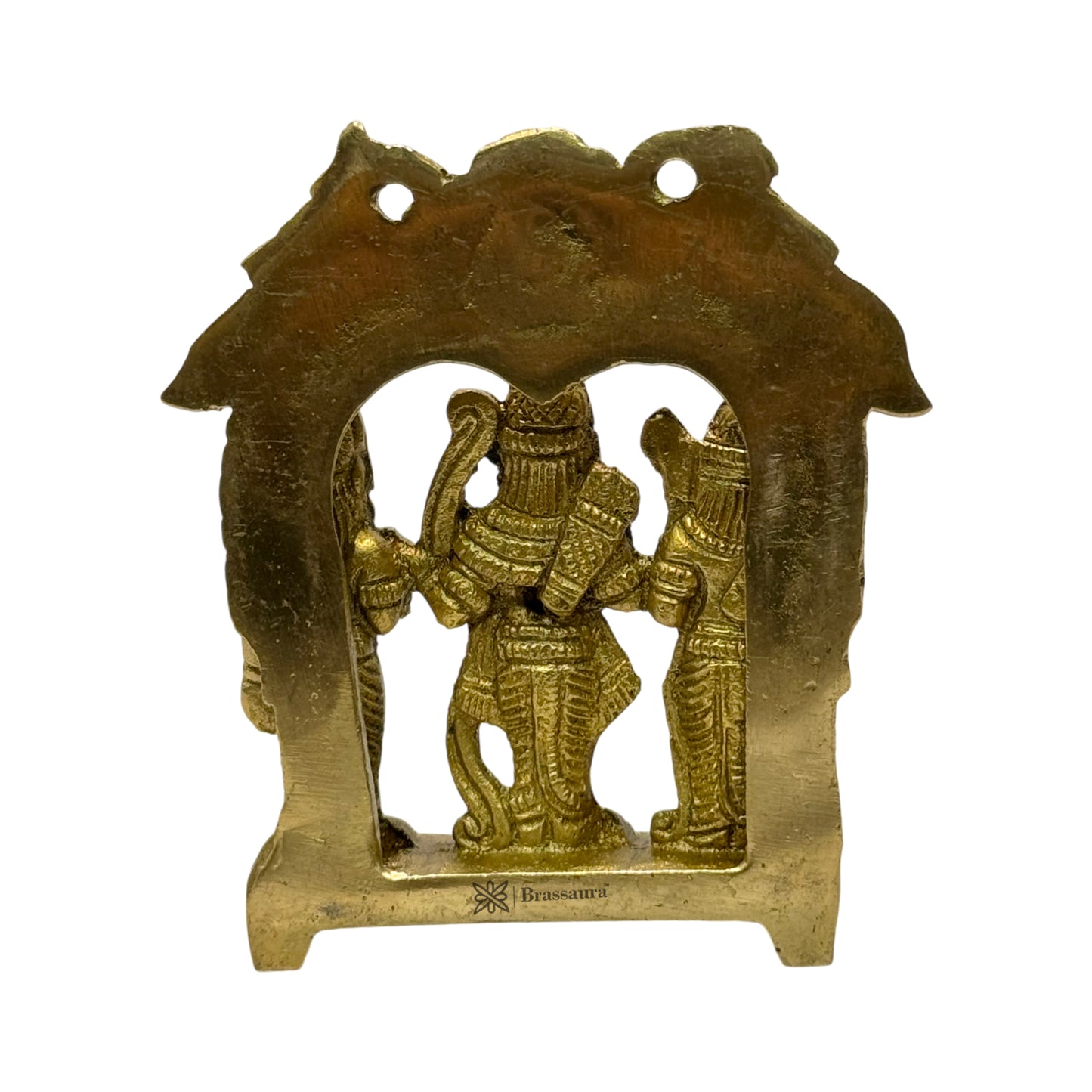 Brass Ram Darbar Sita Laxman Hanuman Idol Statue Height 19 cm Weight 960 Gram