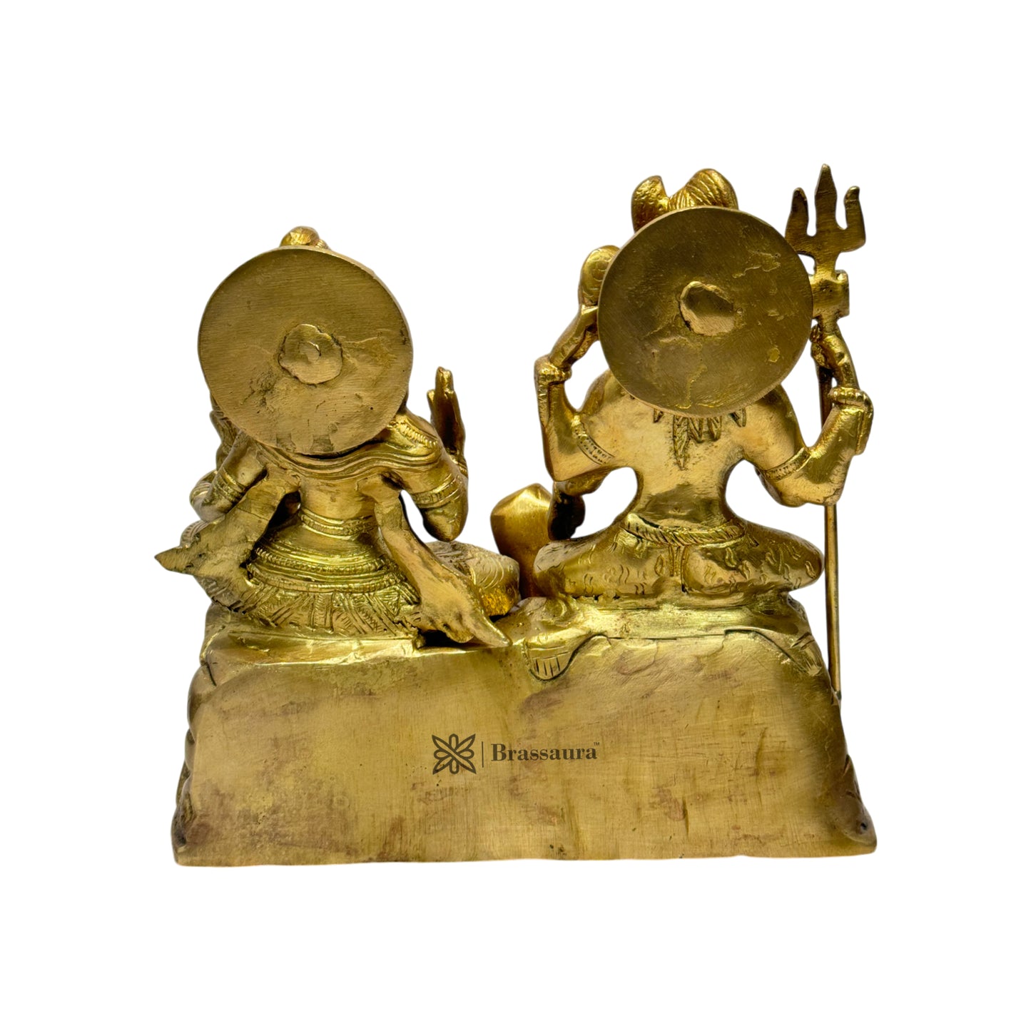 Brass Golden Shiva Parivar Murti for Home and Decor Height 23 cm Weight 4.4 Kg