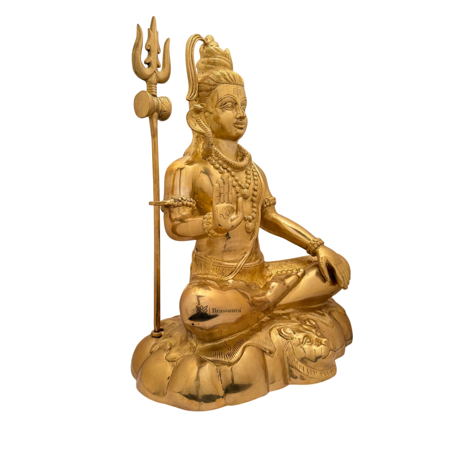 Brassaura™ Premium Brass Lord Shiva Idol – Height 19.2 Inches & Weight 12 Kgs | Spiritual Use
