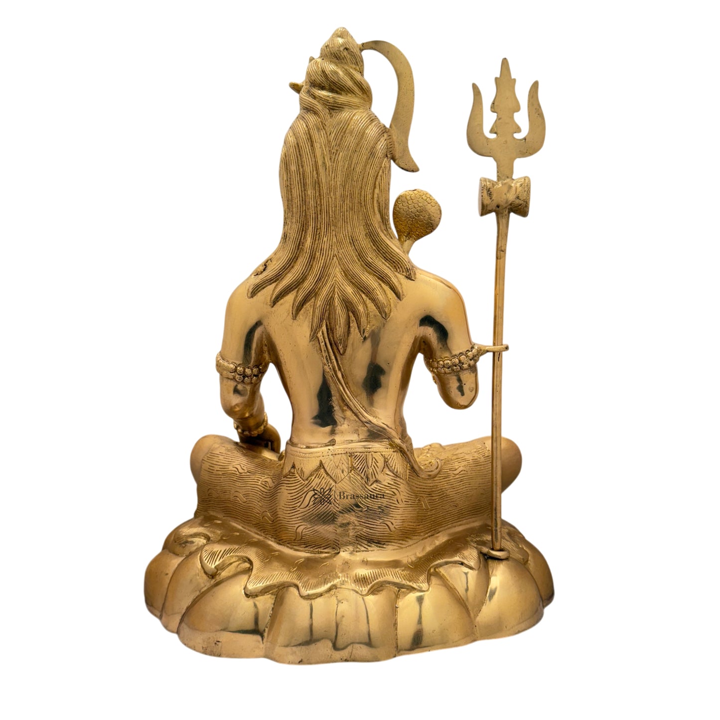 Brassaura™ Premium Brass Lord Shiva Idol – Height 19.2 Inches & Weight 12 Kgs | Spiritual Use