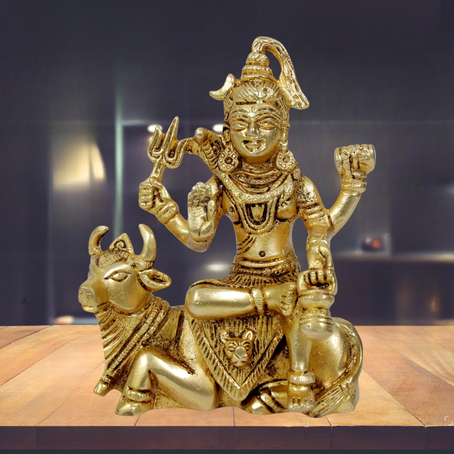 Brass Shiva Murti for Home and Decor Height 17 cm Weight .77 Kg