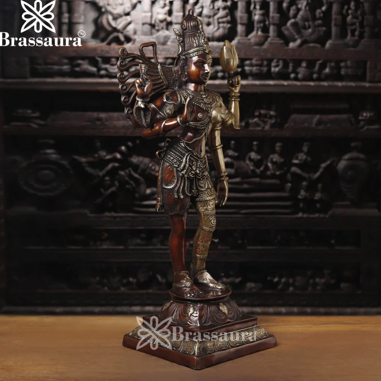 Brass Aardhnareshwar Statue Weight 24.21 Kg And Height 38.5 Inch