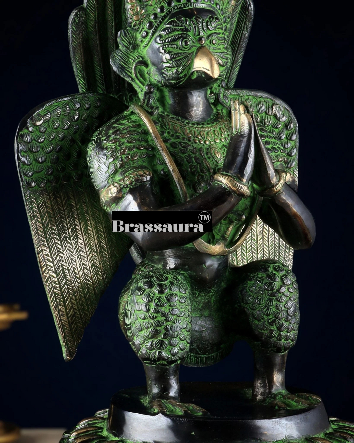 Black & Green Antique Brass Idol – Height 17 Inches, Weight 12.7 Kgs