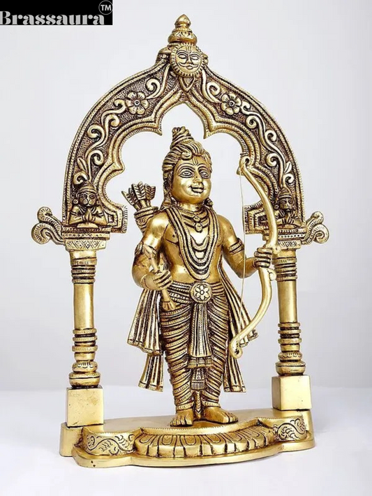 Brassaura™ Brass Ram Lalla Statue – Height 14.96 Inches | Weight 5.55 Kgs