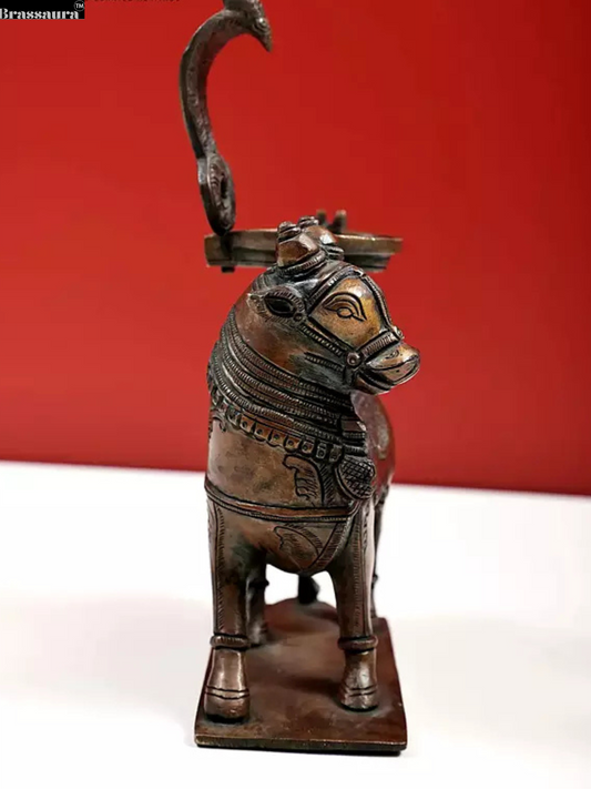 Brassaura™ Shiva Ling Brass Sculpture | Height 8.07 Inches | Weight 1.67 Kgs | Spiritual Decor