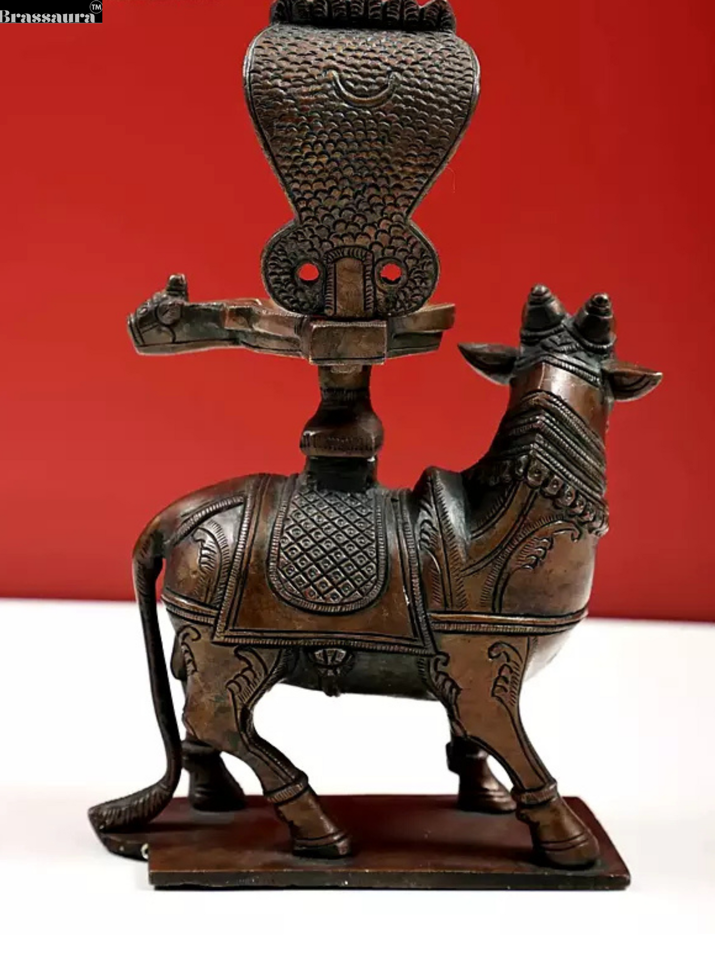 Brassaura™ Shiva Ling Brass Sculpture | Height 8.07 Inches | Weight 1.67 Kgs | Spiritual Decor