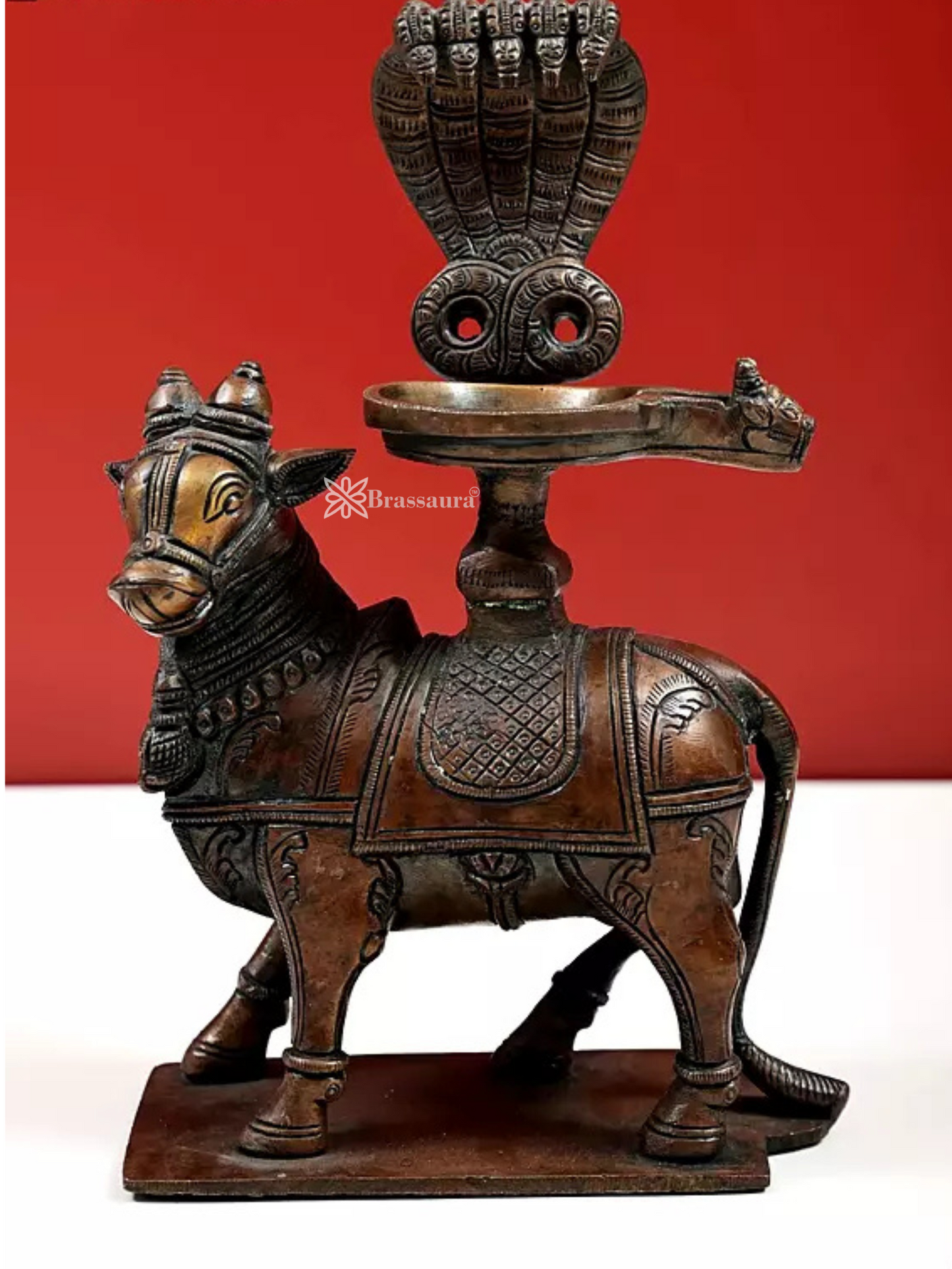 Brassaura™ Shiva Ling Brass Sculpture | Height 8.07 Inches | Weight 1.67 Kgs | Spiritual Decor