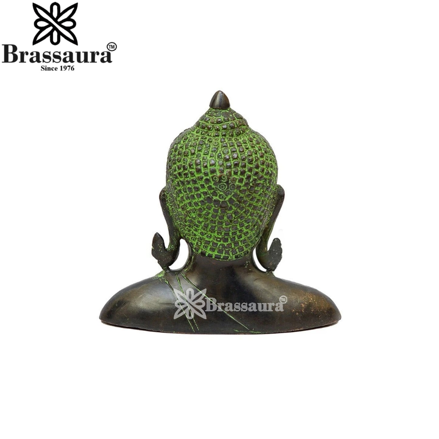 Brass Head Buddha Weight 1.6 kg & Height 6.5 Inch