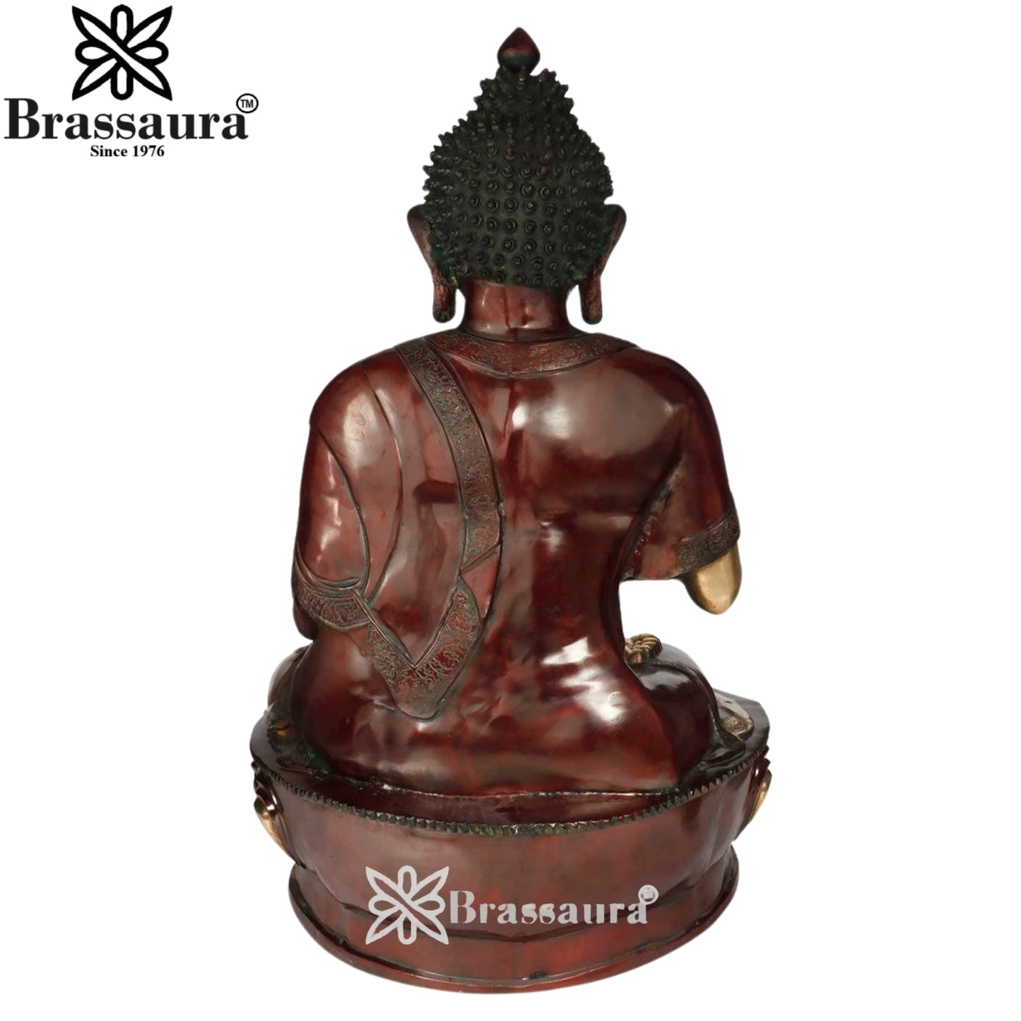 Brass Blessing Buddha Weight 85 kg & Height 46 Inch
