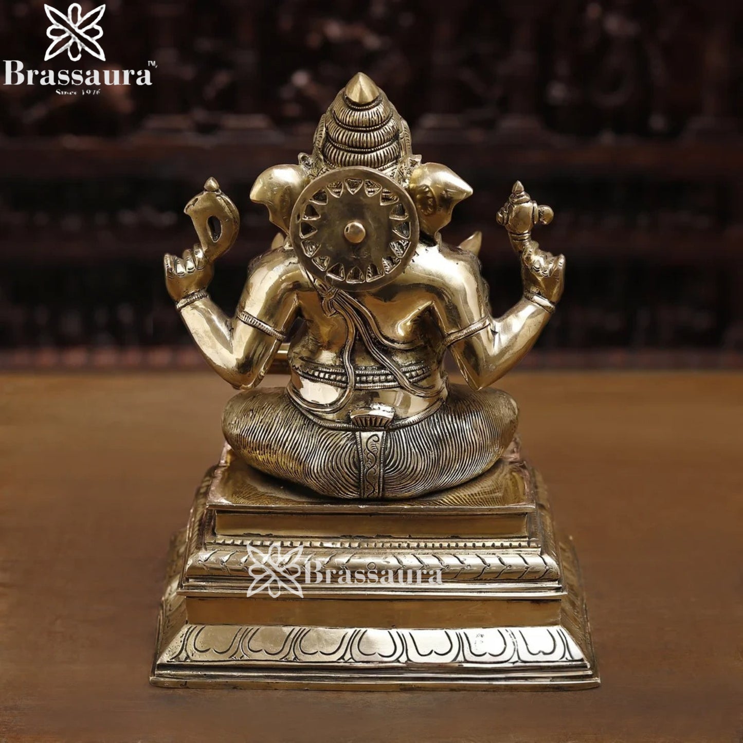 Brass Ganesha & Shivling Weight 15.8 Kg & Height 14.5 Inch