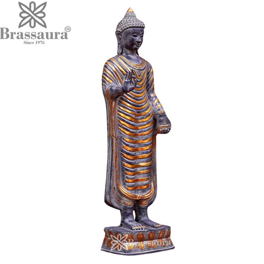 Brass Blessing Standing Buddha Weight 32 kg & Height 41 Inch