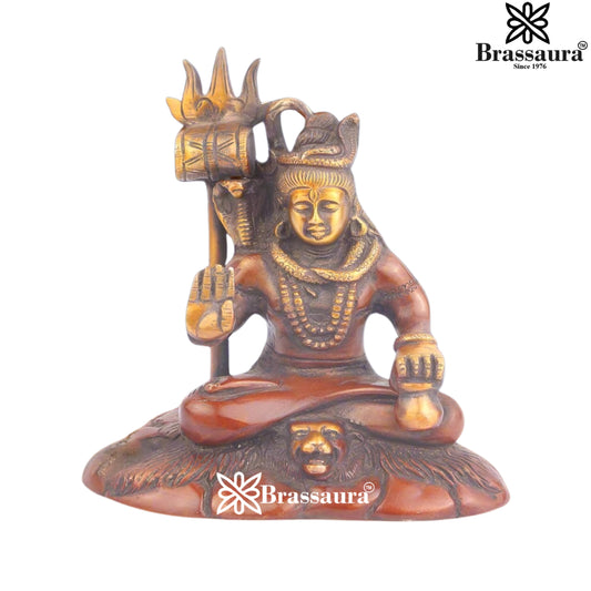 Brass Vintage Shiva Weight 1.3 Kg & Height 6 Inch