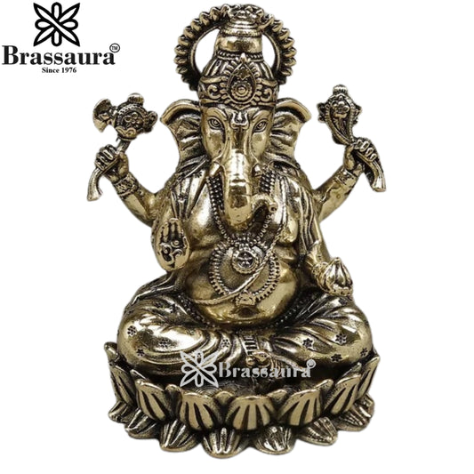 Brass Super fine Ganesha Statue Weight .046 Kg And Height 2 Inch