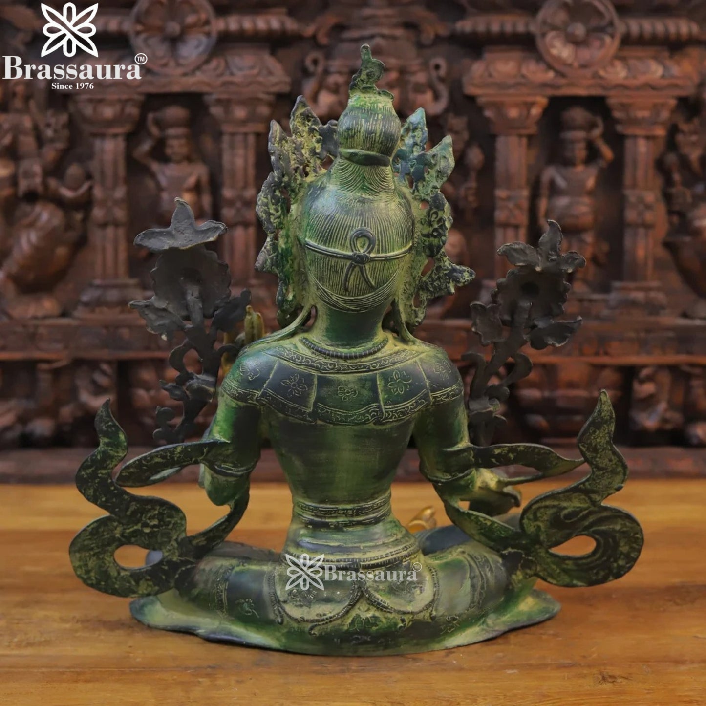 Brass Vintage Tara Statue Weight 12.8 Kg And Height 19 Inch