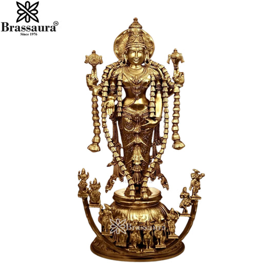 Brass Vishnu Dashavtar Statue Weight 36 Kg And Height 31 Inch