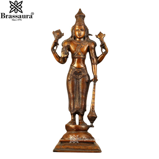 Brass Vishnu Statue Weight 7 Kg And Height 20 Inch