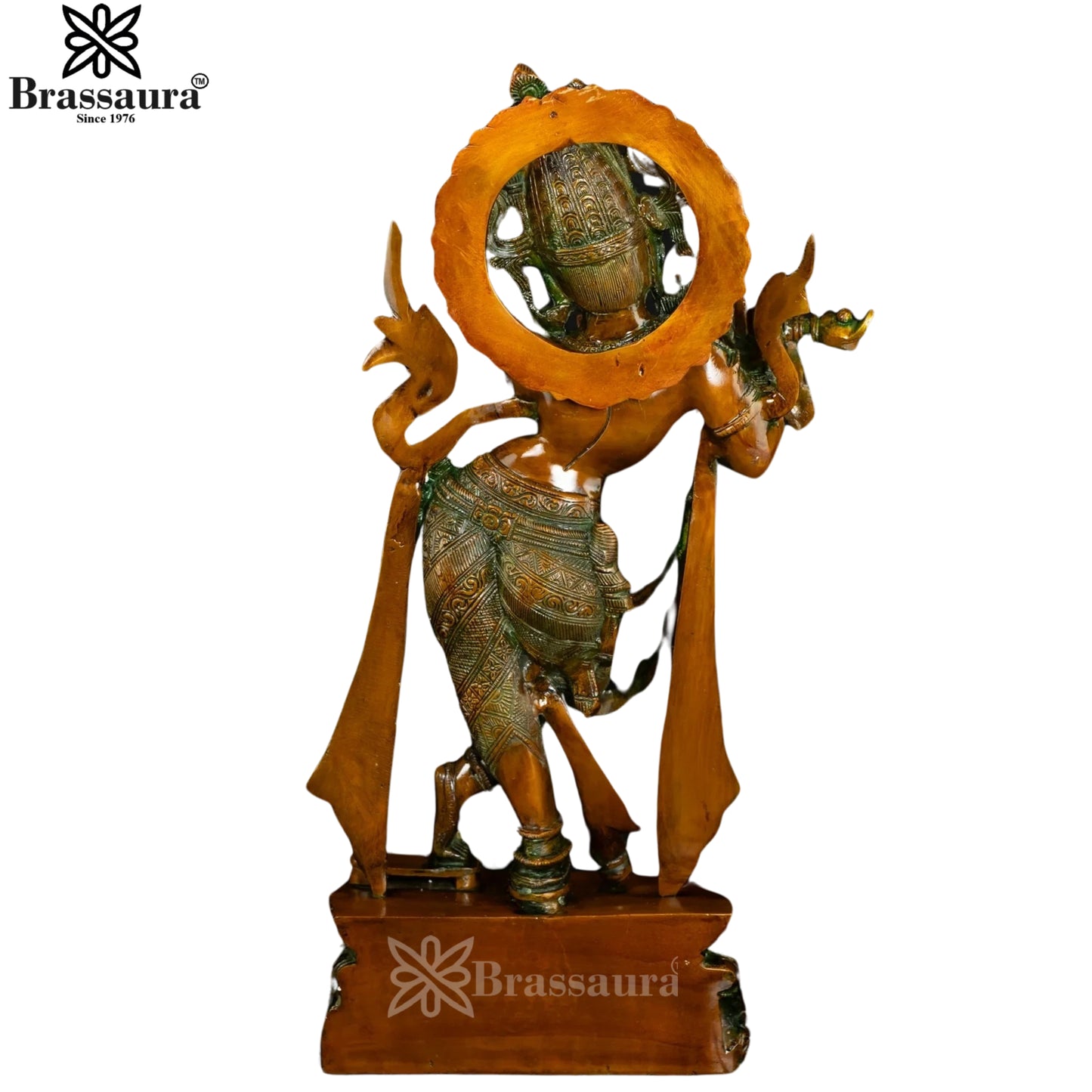 Brass Krishna Murti Weight 10.5 Kg And Height 22 Inch