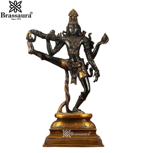Brass Antique Dancing Natraj Statue Weight 8.5 Kg And Height 17.5 Inch