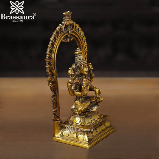 Brass Lakshmi Murti Weight 2.47 Kg And Height 9.5 Inch