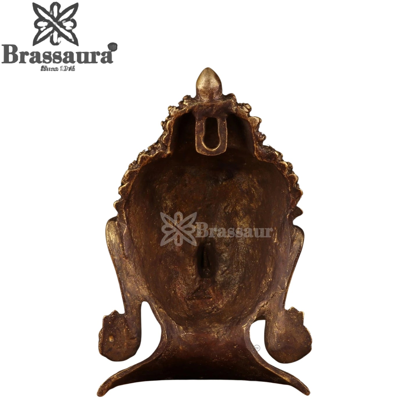 Brass Head Buddha Weight 1.8 kg & Height 8.5 Inch