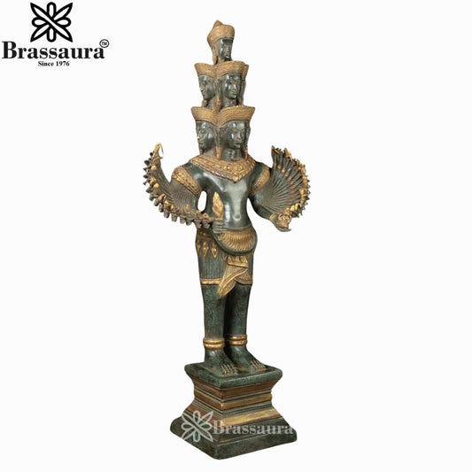Bronze Combodian Havejra Multiple Face Weight 10.7 Kg And Height 32 Inch