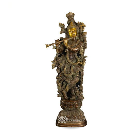 Brass Krishna Murti Weight 15 Kg And Height 29 Inch