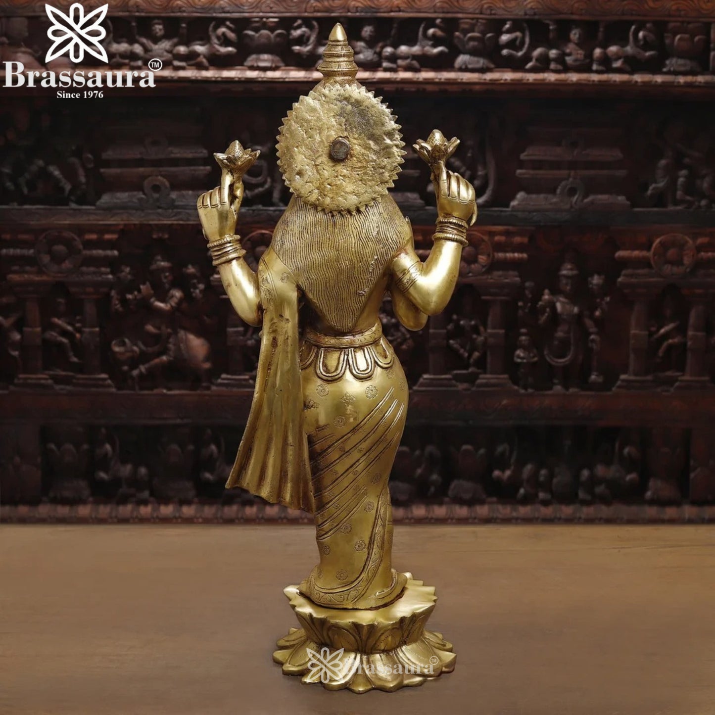 Brass Lakshmi Murti Weight 20.59 Kg And Height 30 Inch