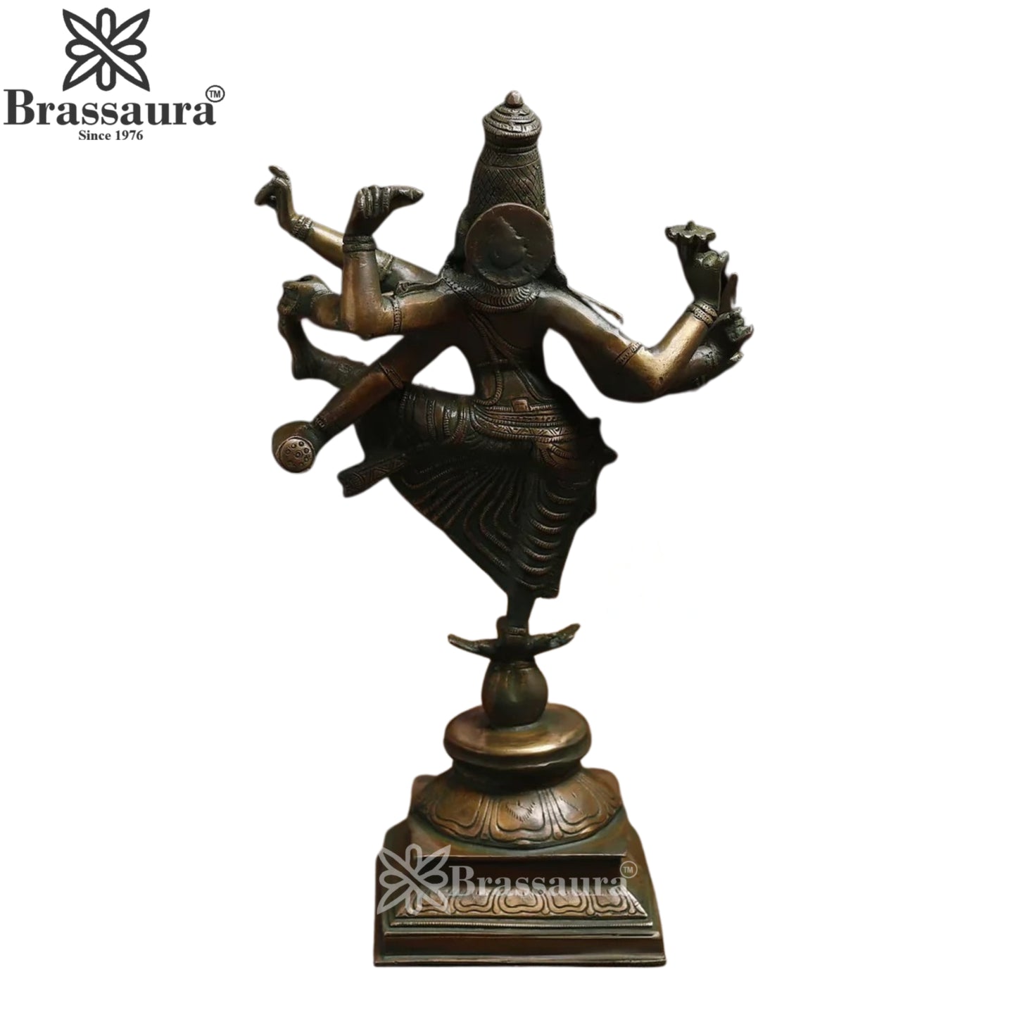 Brass Lord Dancing Shiva Statue Weight 16 Kg And Height 16.5 Inch