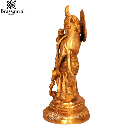 Brass Radha Krishna Idol Weight 5.7 Kg And Height 12 Inch