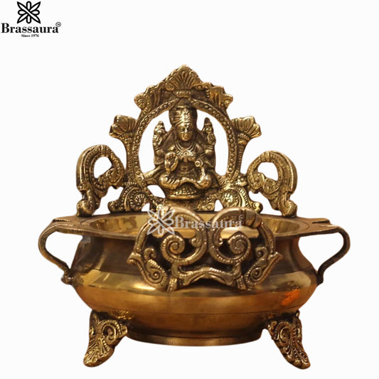 Brass Laxmi Urli For Home Décor And Gift Items Weight 1.5 kg Height 7 Inch