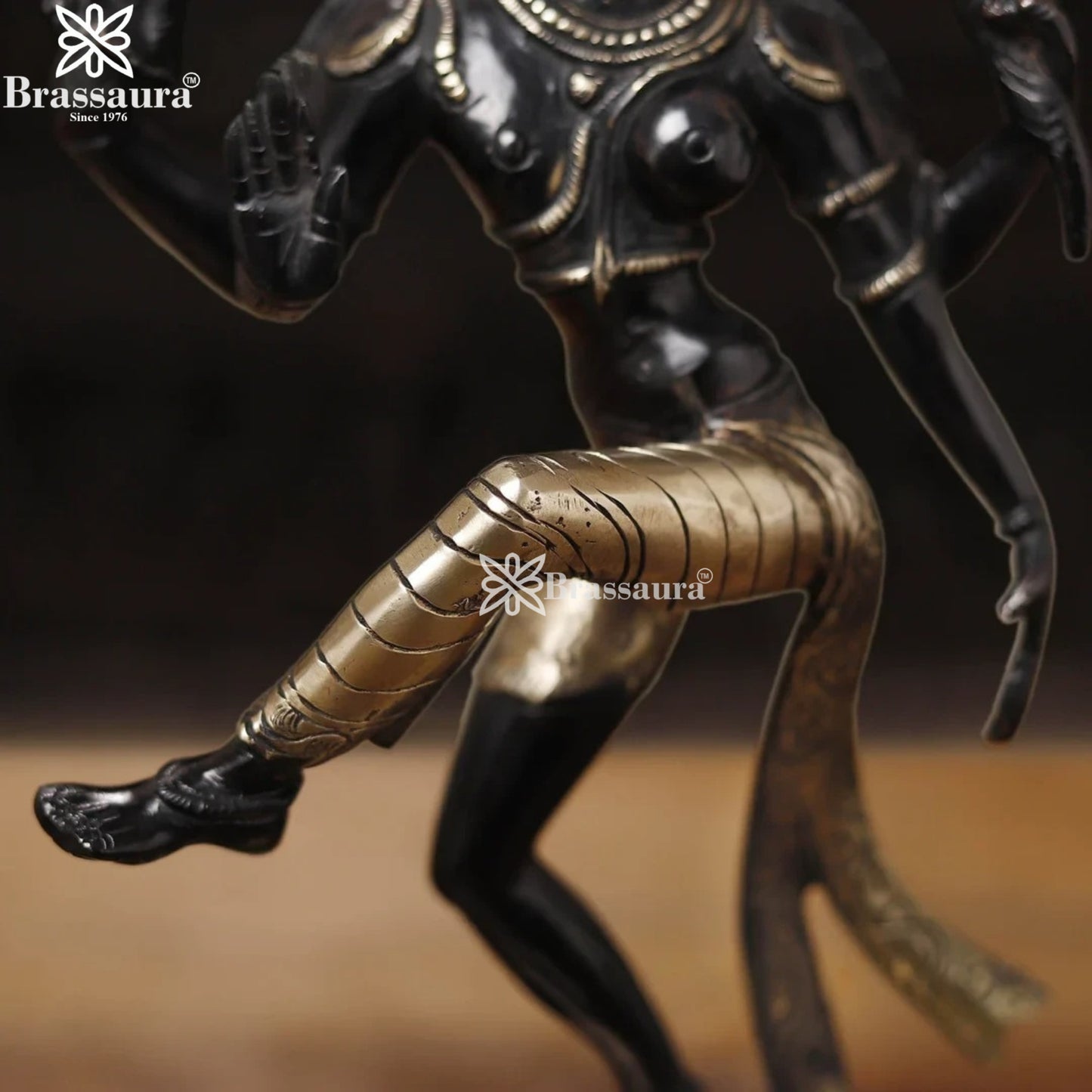 Brass Antique Dancing Natraj Statue Weight 3.12 Kg And Height 12.5 Inch