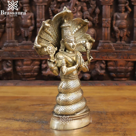 Brass Patanjali Statue Weight 5.88 Kg And Height 17.5 Inch