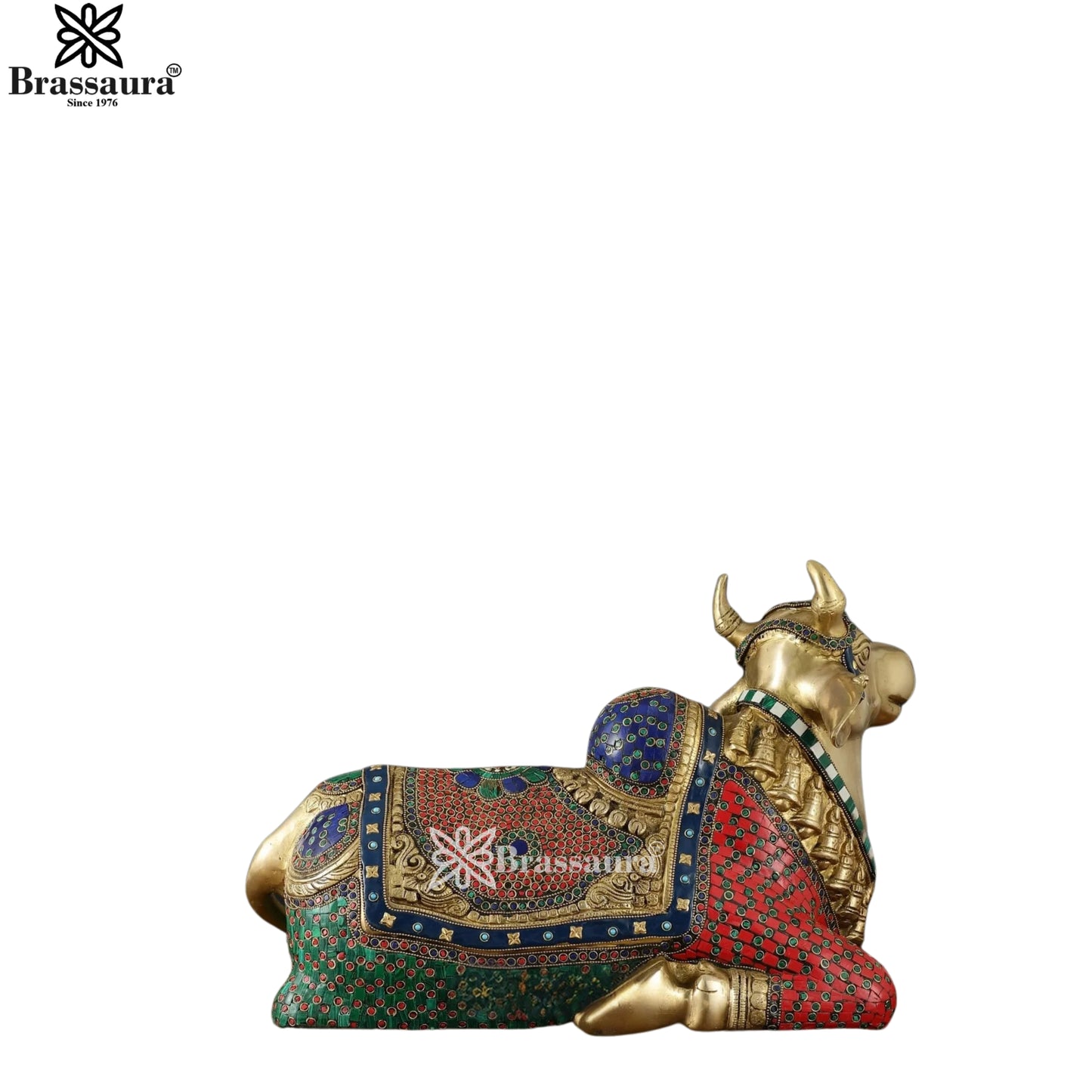 Brass Nandhi cow For Home And Décor And Gift Items Weight 18 kg Height 15 Inch
