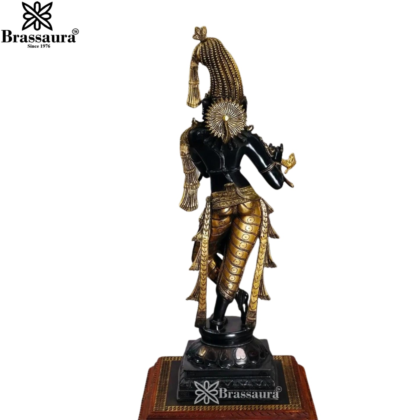Brass Krishna Murti Weight 23 Kg And Height 36 Inch