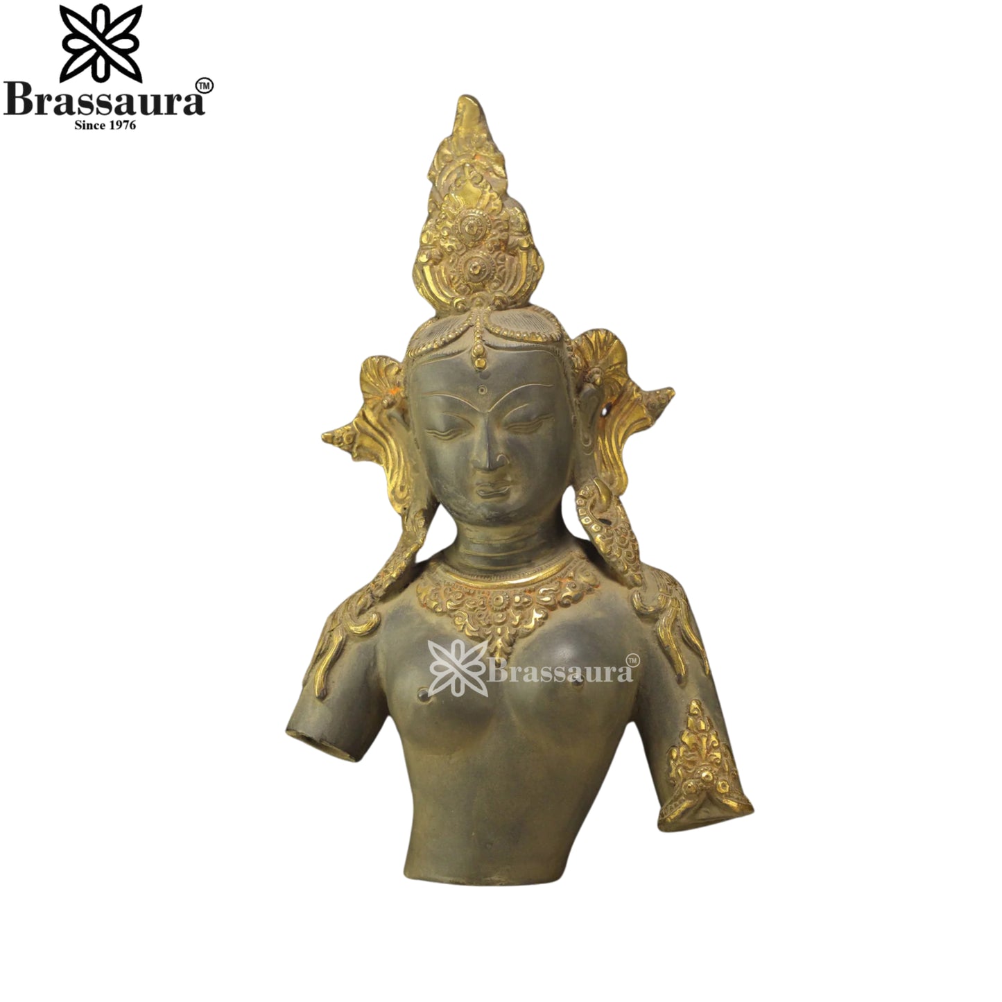 Brass Antique Tara Burst Statue Weight 4.3 Kg And Height 14 Inch