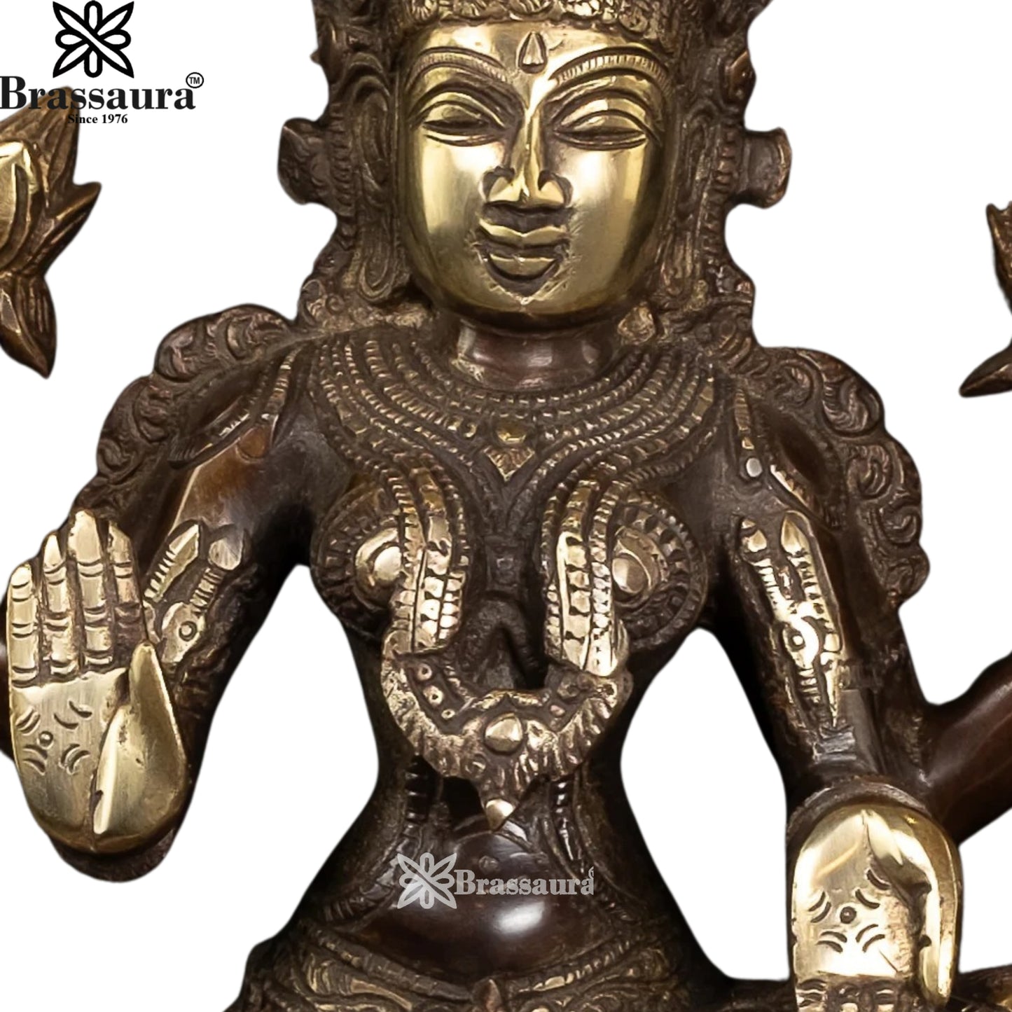 Brass Lakshmi Murti Weight 7.7 Kg And Height 14 Inch
