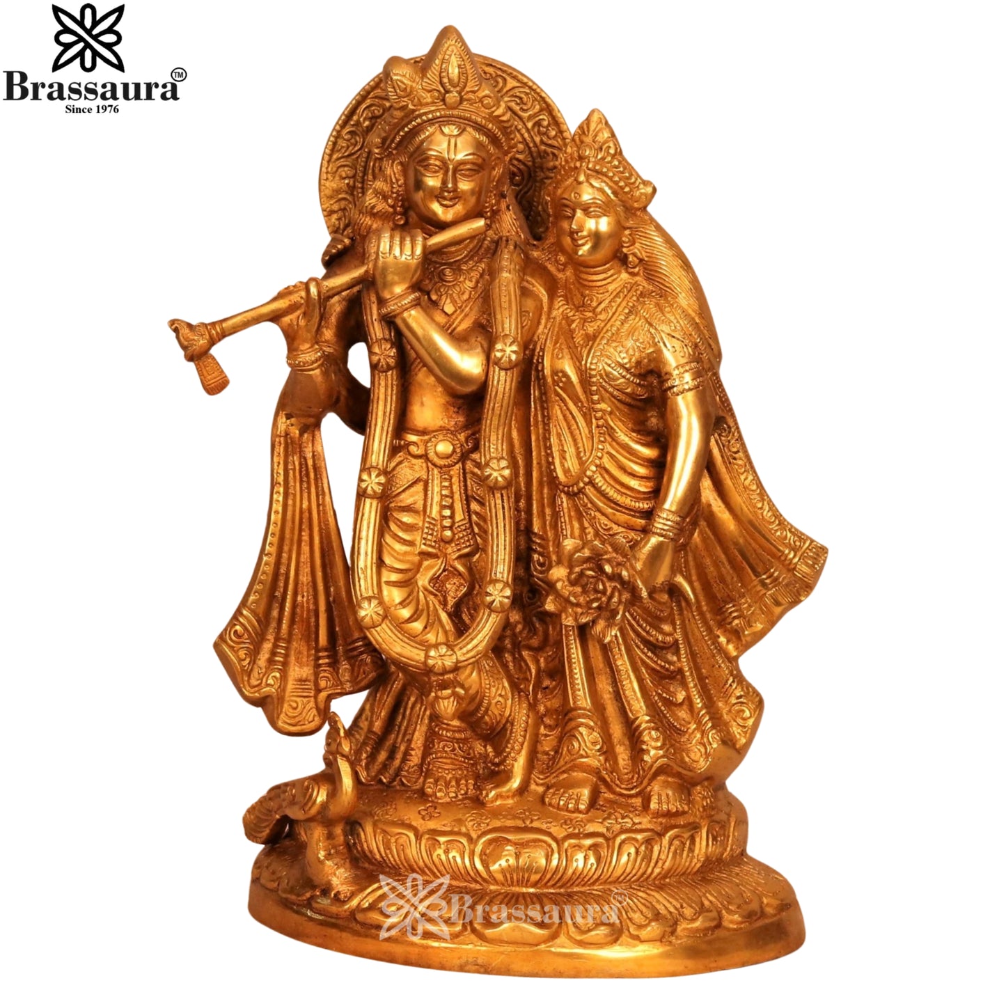 Brass Radha Krishna Idol Weight 5.7 Kg And Height 12 Inch